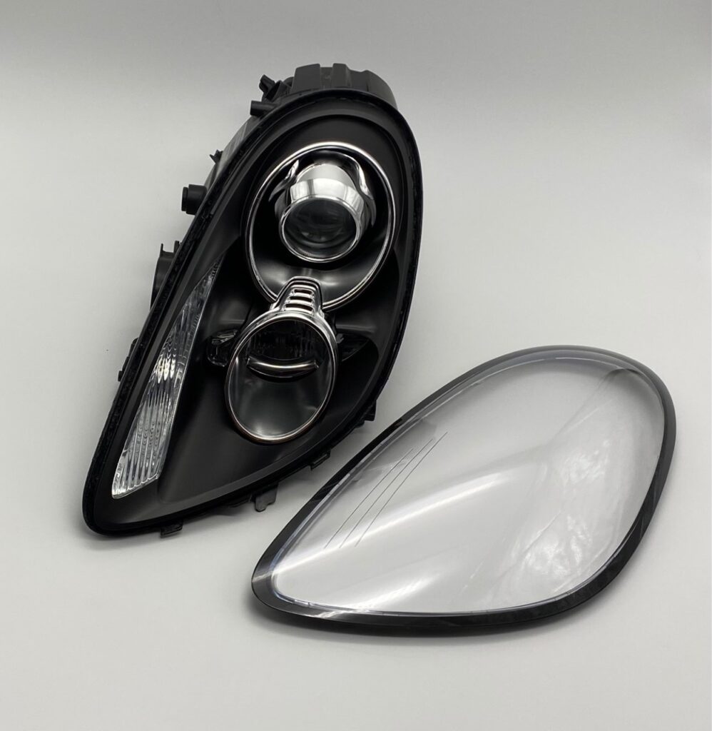 981 Boxster Cayman Headlight Lens Replacement Refurbishment Damaged Haze Crazing Cracked Cracking Crazed